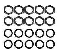 Operitacx 20 Piezas Cejuelas para Guitarra Eléctrica M9 Negras de Metal