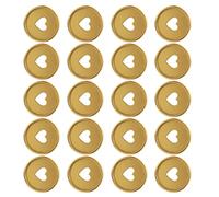 Operitacx 20 piezas Discos de Encuadernación de Plástico para Cuadernos y Planificadores Anillos de Encuadernación Huecos Argollas de Encuadernar de Color Dorado para Manualidades y