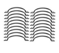 Operitacx 20 Piezas Manija de puerta puertas del gabinete tiradores de cajón manijas de puertas cuadradas gabinete negro manija del cajón tirador de mueble manejar