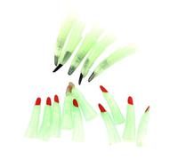 Operitacx 20 Uñas Postizas de Bruja Espeluznantes de Plástico Que Brillan Oscuridad, Fáciles de Poner, para Fiesta y Bromas de Halloween Color Aleatorio