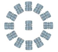 Operitacx 20 Unidades Conector de Estante Metálico Doble Rosca de 25mm, Tuerca de Crimpado para Estanterías, Acero de Cabeza Fría, Extensión Rápida y Segura para Hogar y Almacén