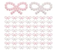 Operitacx 200 lacitos pequeños para Manualidades - Lazos de Perlas de plástico para Envolver Regalos, Adornos para uñas - Mini Lazos de Cuentas para Fiestas navideñas