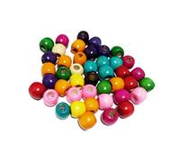 Operitacx 200 Piezas Cuentas de Madera Redondas Accesorios para Atrapasueños DIY, Colores Mezclados, Suaves y Duraderas, Ideales para Manualidades Navideñas o Proyectos de Bricolaje Infantil