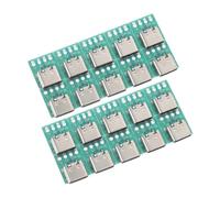 Operitacx 20piezas Placa De Conexión USB Tipo c Módulo De Soporte PCB Conector Hembra USB c para Cable De Conector De Zócalo Adaptador De Conexión para Placa