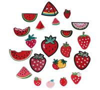 Operitacx 21 Piezas Parche de Frutas Parches Termoadhesivos de y para Ropa y Accesorios DIY Decoración Multifuncional para Bolsos Chaquetas y Calzado