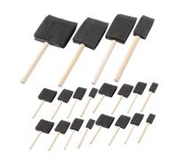 Operitacx 24 Piezas Pinceles Esponja Espuma con Mango Madera Esponjas Cuadradas para Pintura Acrílica para Manualidades DIY Aplicadores Versátiles para Pintar Decorar y Teñir Proyectos
