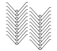 Operitacx 25 Piezas Resortes de Repuesto en Forma de V para Podadora Manual de Acero Inoxidable Negro, Piezas para Tijeras de Jardinería, Muelles Flexibles Resistentes para Podadora