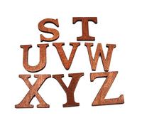 Operitacx 26piezas Letras de Madera Virutas de Color Caoba Profundo Alfabeto Inglés para Manualidades Decoración de Pared Creativa Juguete Educativo para Aprender Inglés