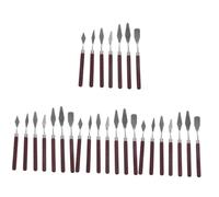 Operitacx 28piezas Espátulas Para Pintura De Mangos De Madera Para Mezcla De Pigmentos y Técnicas De Pintura y Óleo Herramientas Artísticas Versátiles Para Decoración De Paredes