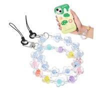 Operitacx 2piezas Cordón De Pulsera Para Teléfono Móvil Correas De Muñeca Adornos De Flores Charm Para Correa Cordón Para Llevar El Celular Día