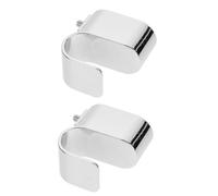 Operitacx 2piezas Soporte para Barra de Armario Aleación con Tornillo de Soporte de Barra de Perchero para Closets Baños y Armarios Fácil Instalación y Robusto Brillante