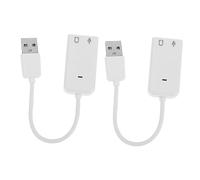 Operitacx 2piezas Tarjeta de Sonido Externa USB Adaptador de Audio para Ordenador Portátil Uso Auriculares y Altavoces para Gaming y Streaming