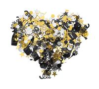 Operitacx 3 bolsas de confeti brillante número 30 - Confeti de mesa negro, dorado y plateado para decoración de fiestas de cumpleaños número 30 y aniversario.