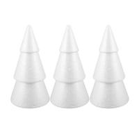 Operitacx 3 conos de espuma para manualidades, 9,8 pulgadas para árbol de Navidad, conos de espuma de poliestireno, para manualidades, árbol de Navidad, decoración de mesa