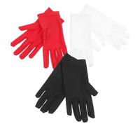 Operitacx 3 Guantes Etiqueta de Espandex Elásticos para Inspección de Joyas Paquete de Blanco Guantes para Industria Electrónica y Manipulación de Arte