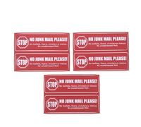 Operitacx 3 hojas de pegatinas autoadhesivas de advertencia para buzones, 10 x 3,5 cm. No se permite publicidad ni correo basura. Por favor, firme. Para buzones de correo exteriores, de casa o de