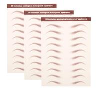 Operitacx 3 Hojas Pegatinas Adhesivas para Cejas Simulación 3d Impermeables para Maquillaje y Modelado Profesional, Kit Fácil de Usar para Cejas y Naturales