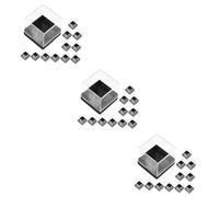 Operitacx 3 Juegos Caja Estándar De Minerales Moneda Mini Bote De Basura Con Tapa Vitrina Cuadrada Vitrina Para Coleccionables Bote De Basura De Mesa Muestra Pd Transparent 12 Uds * 3