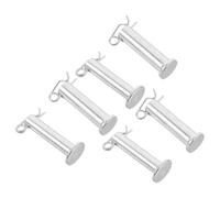 Operitacx 3 Pares Pasador Fijo para Gatos de 2 a 2,5 Toneladas Pasador de Chaveta para Gatos Acero Cabeza Plana un Orificio R-clip Plata y Cortacésped Aplicaciones Industriales