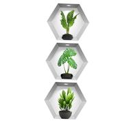 Operitacx 3 Pegatinas Falsas para Ventana con Plantas Verdes Decorativas para Habitación Hojas Autoadhesivas para Interior De PVC