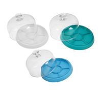Operitacx 3 Piezas Caja para Mecanismos de Reloj Tapa Antipolvo de Plástico, 6 Ranuras Portátil para Reparación y Mantenimiento de Relojes