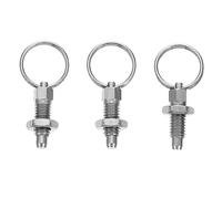 Operitacx 3 piezas Pasadores de Muelle Inoxidable sin Bloqueo con Anillos de Tracción de Resistentes y Duraderos para Industriales y Mecánicas