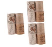 Operitacx 3 Series Cintas Washi Decorativas Retro De Adhesivo Para Manualidades Diarios Scrapbooking Rollo Diseño Vintage De Plantas Y Poemas 4 * 3