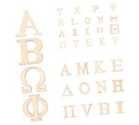 Operitacx 3 Series Letras Griegas De Madera Sin Terminar Set De Letras Diy Decoración Y Proyectos Educativos 72 Piezas X 3