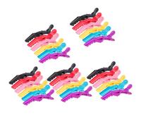 Operitacx 30 Pinzas de Salón Estilo Cocodrilo de Plástico, Clips Cabello Que Sujetan Firmemente sin Dañar, Diseño Único y Ligero para Peluquería Profesional y Home DIY Color Color Aleatorio