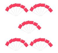 Operitacx 30 Unidades Banderas Marcadoras para Césped Poste de Acero y Pvc Rojo, Prácticas y Versátiles para Riego de Jardín y Servicios Subterráneos