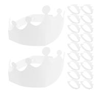 Operitacx 30 Unidades Diadema Infantil de Papel Color Blanco, Ajustable y | Manualidades DIY sin Imprimir, Base Gruesa Reutilizable, para Campamentos y Juego de Rol, Talla