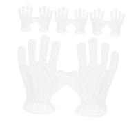 Operitacx 4 Guantes Blancos de Microfibra Antistáticos para Joyería Protección Manos Cómodos Transpirables para Exposiciones