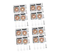 Operitacx 4 Juegos Metal Glass Clamp Mirror Clips Spring Loaded Wall Mount Hangers With Screws And Plugs For Frameless Glass Easy Installation And Precision Adjustment