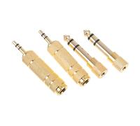 Operitacx 4 Piezas Adaptador de Audio Conector Macho Hembra Conversor para Guitarra y Dispositivos Estéreo con Acabado Anticorrosión Compacto y Duradero