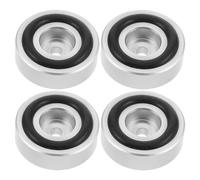 Operitacx 4 Piezas Almohadillas en Tabla Cortar Antideslizantes de Madera Plata Aleación de Aluminio y Goma para Mayor Estabilidad Cocina