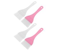 Operitacx 4 Piezas Brocha de Maquillaje Corporal Extra Grande de Nylon y Plástico, Aplicador Delicado para Mascarilla Facial y Loción Corporal, Diseño de Gran Cobertura para Tejido Sensible