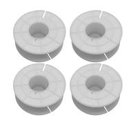 Operitacx 4 Piezas Carrete de Cable, Carrete de Alambre para Bridas de Altavoz, Plástico Blanco, Redondo, Transmisión de Corriente Estable, para Actuaciones y Cines en Casa
