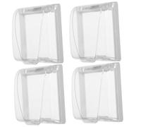 Operitacx 4 Piezas Cubiertas de Enchufe Impermeables Autoadhesivas de Protección para Enchufes de Exterior Diseño Moderno y Compacto para y Oficinas