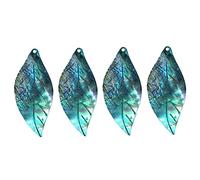 Operitacx 4 Piezas Decoración de concha de abulón cuentas de arcilla polimérica retro encantos de la pulsera accesorios manualidades material bisuteria joyería DIY colgante llavero colgante
