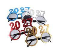Operitacx 4 Piezas Gafas de Utilería para Fotos con Dígitos 2027, Fiesta | Diseño Ligero 14,10x14,00x9,50cm, para Eventos de Graduación y Oficina