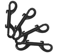 Operitacx 4 piezas Ganchos de de Doble Cabeza de Clips Metálicos para Correas y Cuerdas Uso para Camping Exterior y Rápidas