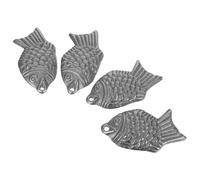 Operitacx 4 Piezas Herramienta de Cocina de Hierro en Forma de Pez para Suplemento de Hierro Natural, Apta para Cocinar Pescado, Sopas y Bebidas en Cocina Vegana para Mujeres Embarazadas