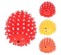 Operitacx 4 Piezas Juguete Interactivo para Gatos y Perros en Casa Sonido, Resistente a Mordeduras, Material Vinilo en Forma de Erizo para Ejercicio y Diversión Color Color Aleatorio