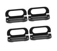 Operitacx 4 Piezas manija puerta del gabinete manijas de gabinete de cocina negro simple Gabinetes enjuagar mango moderno invisible Perilla del gabinete de cocina