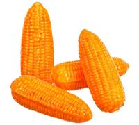 Operitacx 4 Piezas Modelo de Maíz Decorativo Realista de Espuma Naranja | Ligero y Portátil, Accesorio para Fotos, Vegetal Artificial Forma de Mazorca, Color Naranja