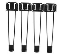 Operitacx 4 Piezas Patas Metálicas Plegables para Muebles Juego de Patas Tipo Horquilla Negras Resistentes y para Mesas Pequeñas para Camping y Uso Exterior