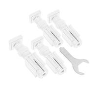 Operitacx 4 Piezas Soporte de Persiana Blanco de Plástico con Mecanismo de Liberación Rápida y Ajuste de 18.5-51.4mm para Dormitorios y Oficinas, Fácil Instalación sin Taladro