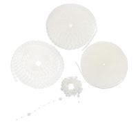 Operitacx 4 Rollos Cadena de Perlas Artificiales de 5 M para Decoración de Bodas y Manualidades, Material Abs Reutilizable Brillo Duradero, Adecuado para Centros de Mesa y Árbol de Navidad