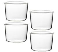 Operitacx 4 Vasos de Vidrio para Postres de 200 Ml, Reutilizables y Fáciles de Limpiar, Ideales para Uso Diario y Transportar, Paquete de 4 Unidades