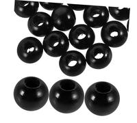 Operitacx 40 Piezas Bolas de Madera con Gran Agujero para Manualidades Diy Abalorios Resistentes para Pulseras Collares y Proyectos Decorativos Material Duradero para Joyería y Macramé